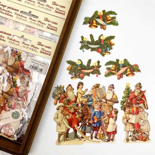 Classic Santa with Children Loose Christmas Paper Scrap Pack